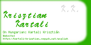 krisztian kartali business card